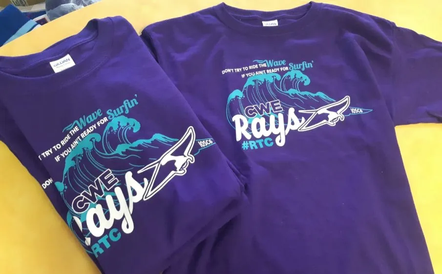 CWE Rays, Club swim tees